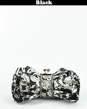 RHINESTONE FLOWER EVENING BAG