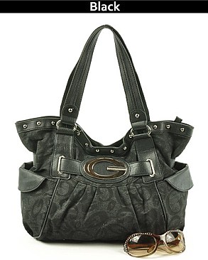 K1126  STUDDED SIGNATURE TOTE