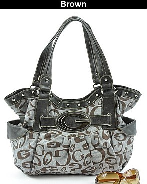 K1126  STUDDED SIGNATURE TOTE