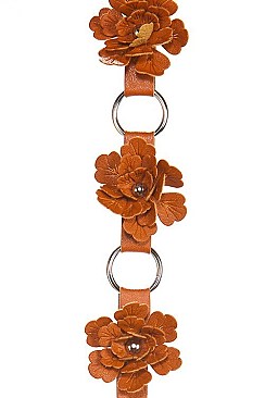 SKINNY FEATURES FLOWERS BELT