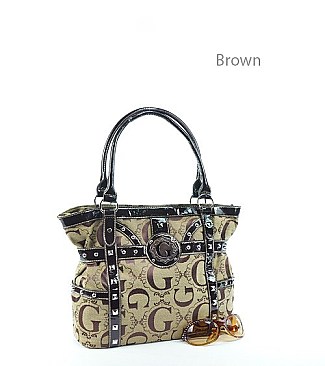 K1182  Studded Signature Tote