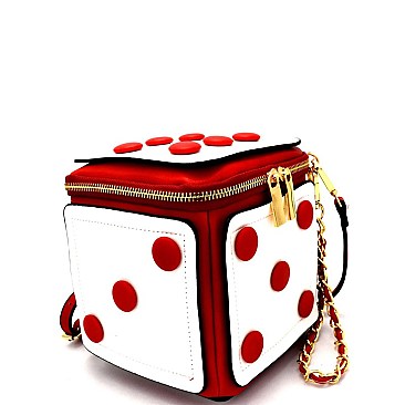 D0315 Unique Dice Figure Novelty Cross Body with Wrist Strap