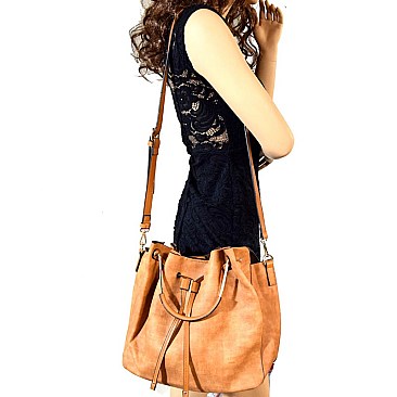 D0358-LP Handle Accent 2 in 1 Satchel