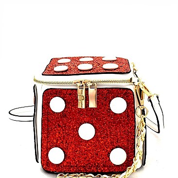 Glittery Dice Figure Novelty Cross Body MH-D0463