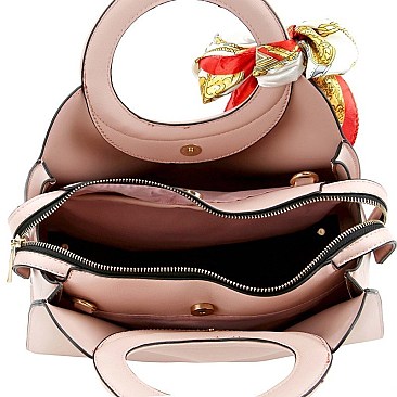 ROUND HANDLE MULTI-COMPARTMENT SATCHEL