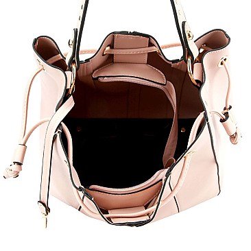 Boutique 3 in 1 Drawstring Bucket Satchel Value SET