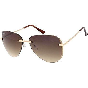 Pack of 12 Gradient Jolie Rose Aviator Sunglasses