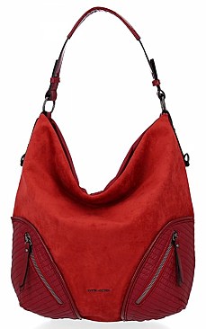 David Jones Brand Front Zip Pocket Hobo