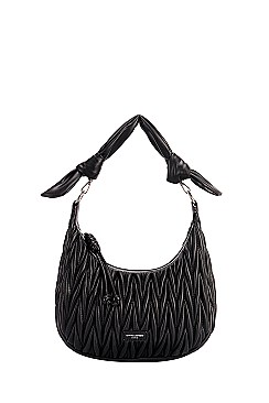 David Jones Paris Quilted Hobo Bag