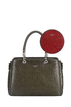 David Jones Paris CROC CLASSIC TRAPEZE SAC