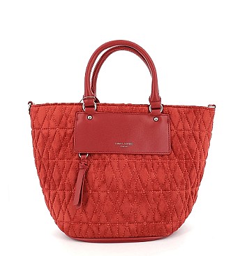 David Jones Paris Top-Handle Quilted Satchel Bag