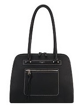 David Jones Classic Handbag with Front Zipper