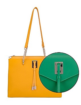 David Jones Chic Handbag with Chain Strap