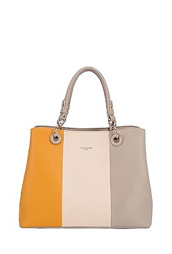 David Jones Color Block Tote Handbag
