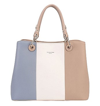 David Jones Color Block Tote Handbag