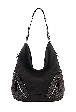 David Jones Brand Front Zip Pocket Hobo