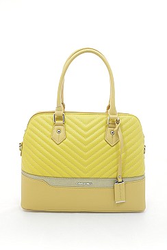 David Jones chevron textured  Satchel