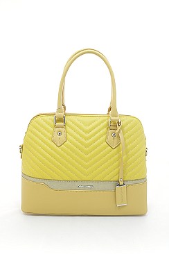 David Jones chevron textured  Satchel