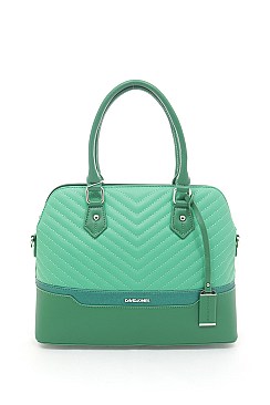 David Jones chevron textured  Satchel