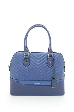 David Jones chevron textured  Satchel