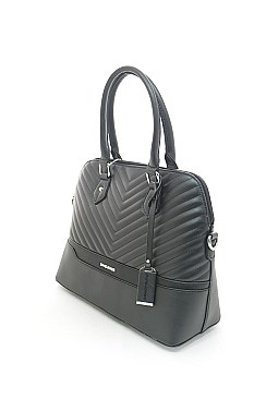 David Jones chevron textured  Satchel