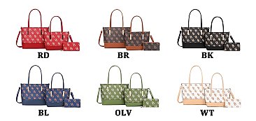 3-in-1 CLASSIC Monogram D Set of 2 TOTES & Wallet