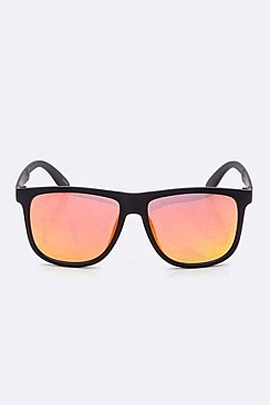 Pack of 12 Pieces Mirror Tinted Wayfarer Sunglasses LA113-26001