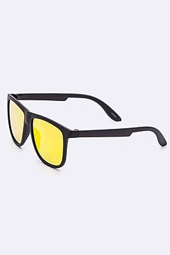 Pack of 12 Pieces Mirror Tinted Wayfarer Sunglasses LA113-26001