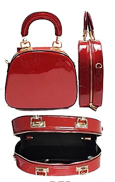 Celebrity Round Shape Accented Satchel