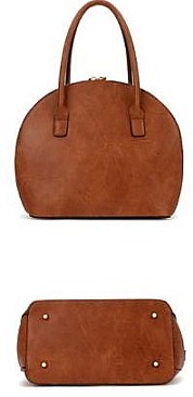 Round Shape Triple Compartment Satchel Bag