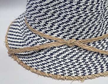Beach Bow Tie Bucket Straw Hat