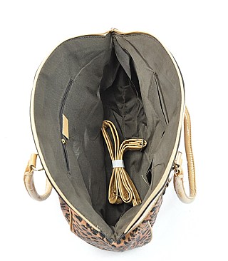Leopard Print Large Size Tote-Satchel