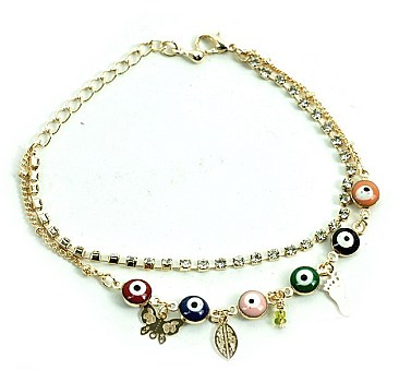 Devil Eye STONED Charm Bracelet