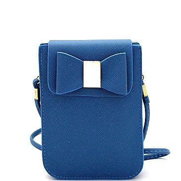 DF528A -LP  Bow Accent Cellphone Holder Cross Body for All Sizes