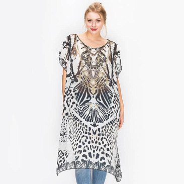 wholesale Animal Print Fashion Kimono