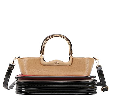 Accordion Top Handle Satchel