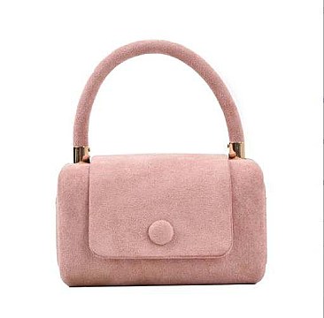 Fancy Felt-suede Boxy Satchel -Crossbody