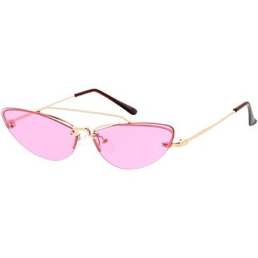 Pack of 12 CAT EYE w TOP METAL BRIDGE Sunglasses