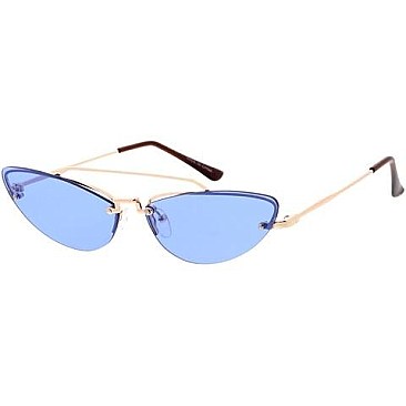 Pack of 12 CAT EYE w TOP METAL BRIDGE Sunglasses