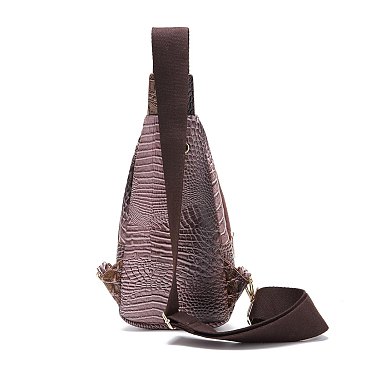 Tie-dyed Crocodile Muti Compartment Sling Bag