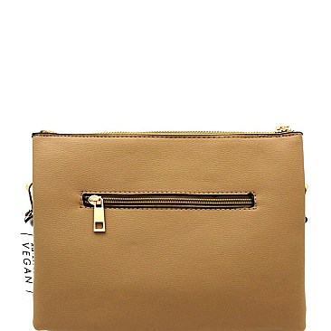 Tassel Accent Multi-Compartment Shoulder Bag MH-EM4174
