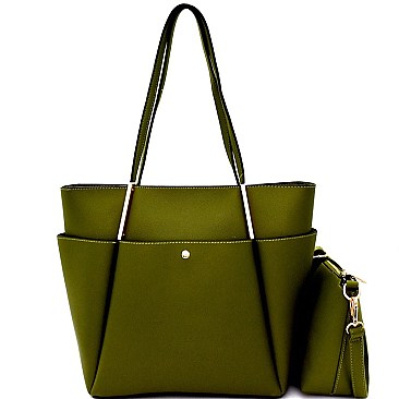 ES1509-LP Multi-Pocket 2 in 1 Shopper Tote