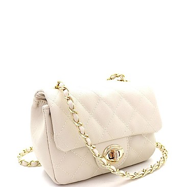 Elegant Quilted Turn-Lock Chain Cross Body Shoulder Bag MH-ES2242A