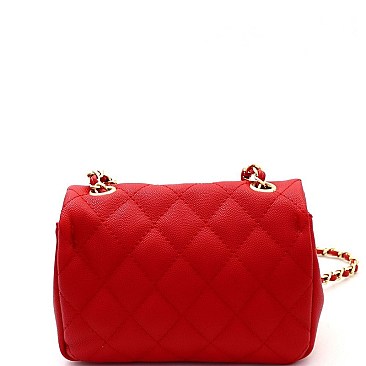 Elegant Quilted Turn-Lock Chain Cross Body Shoulder Bag MH-ES2242A