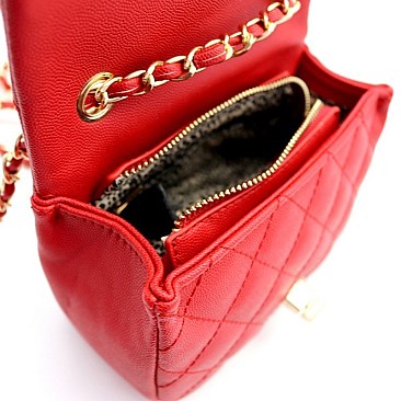 Elegant Quilted Turn-Lock Chain Cross Body Shoulder Bag MH-ES2242A