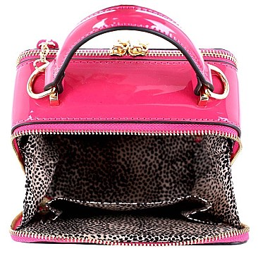Tassel Accent Patent Boxy Shoulder Bag MH-ES2362