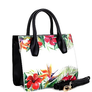 Flower Print Boxy Satchel Mini Bag MH-ES2375