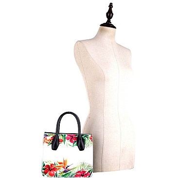 Flower Print Boxy Satchel Mini Bag MH-ES2375