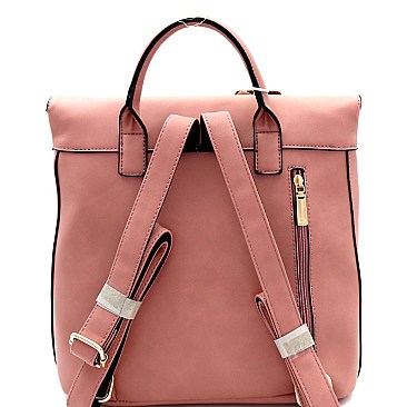 Tasselled 2-Piece Roll-Up Backpack Set