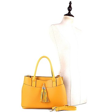 Tassel Accent 2Way Satchel
